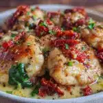 crockpot creamy tuscan garlic chicken - featured image
