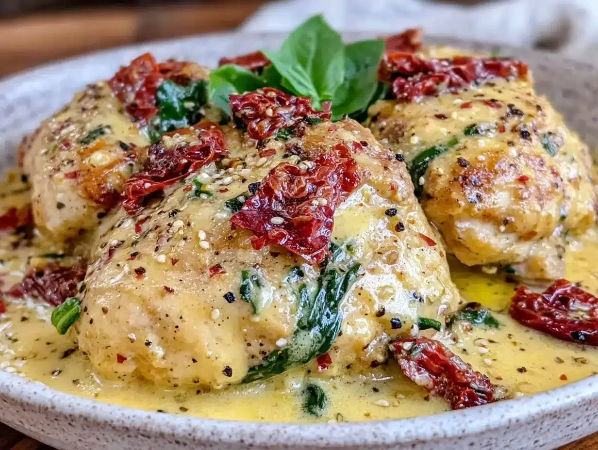 Crockpot Creamy Tuscan Garlic Chicken: Perfect Small-Batch Dinner 4 crockpot creamy tuscan garlic chicken preparation steps