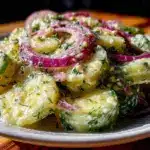 crunchy cucumber dill salad - featured image