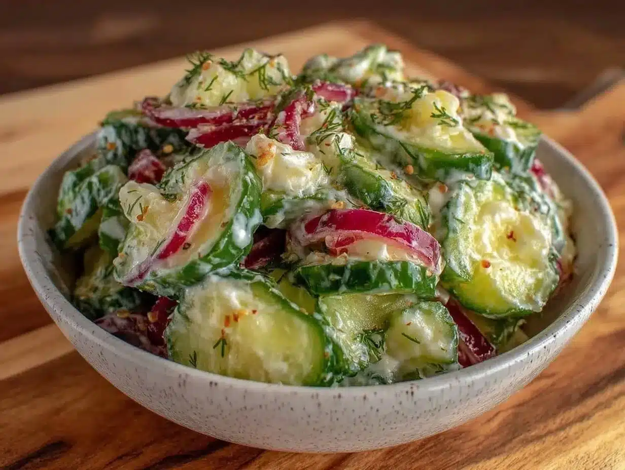 Crunchy Cucumber Dill Salad: Easy Family Side Dish 4 crunchy cucumber dill salad preparation steps