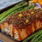 easy honey garlic glazed salmon - featured image
