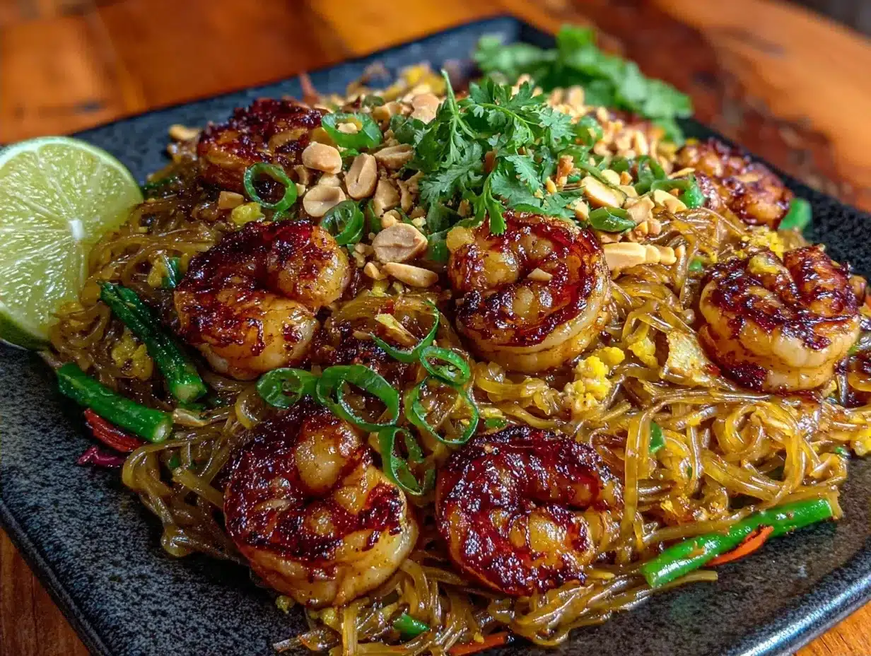Easy Pad Thai: Tamarind Sauce Self-Care Meal 4 Easy Pad Thai with Tamarind Sauce preparation steps