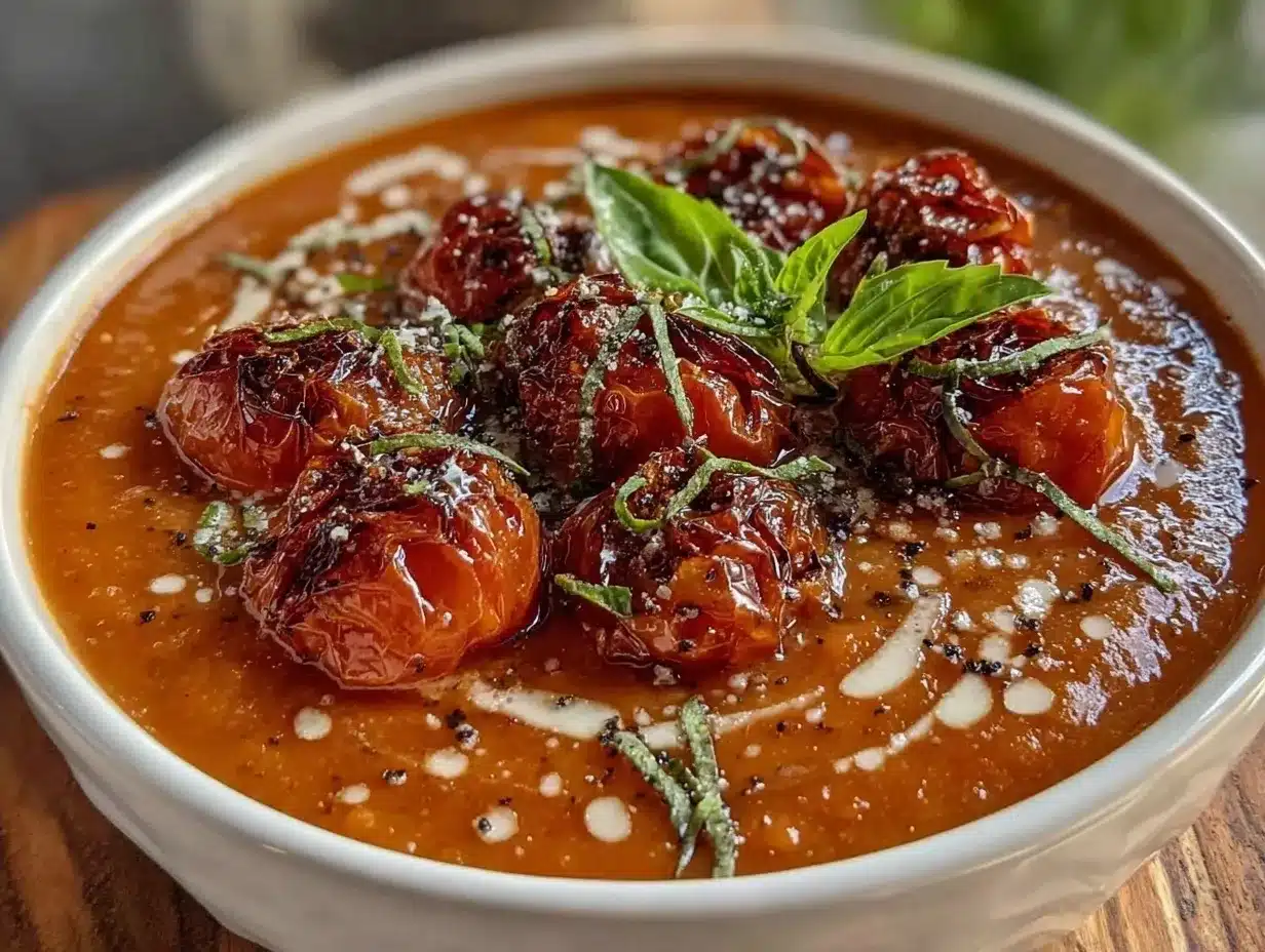 Easy Roasted Tomato Soup with Garlic Confit: 5pm Dinner 4 easy roasted tomato soup with garlic confit preparation steps