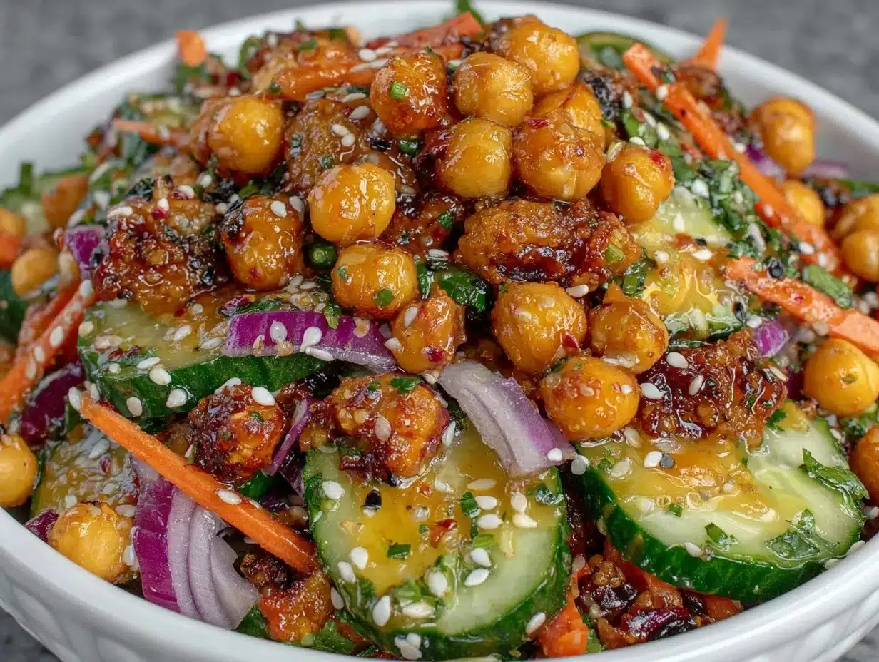 Gluten-Free Roasted Chickpea Cucumber Salad: 5-Step Crunchy Snack 4 Gluten-Free Roasted Chickpea Cucumber Salad preparation steps