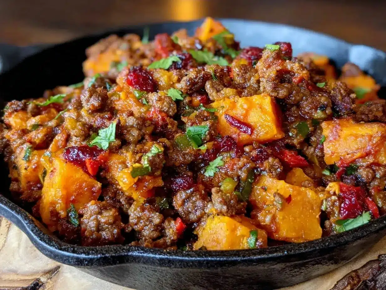 Ground Turkey Sweet Potato Skillet: 1 Trick 4 ground turkey sweet potato skillet preparation steps