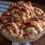 Keto No-Churn Salted Caramel Ice Cream - featured image