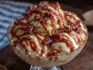 Keto No-Churn Salted Caramel Ice Cream - featured image