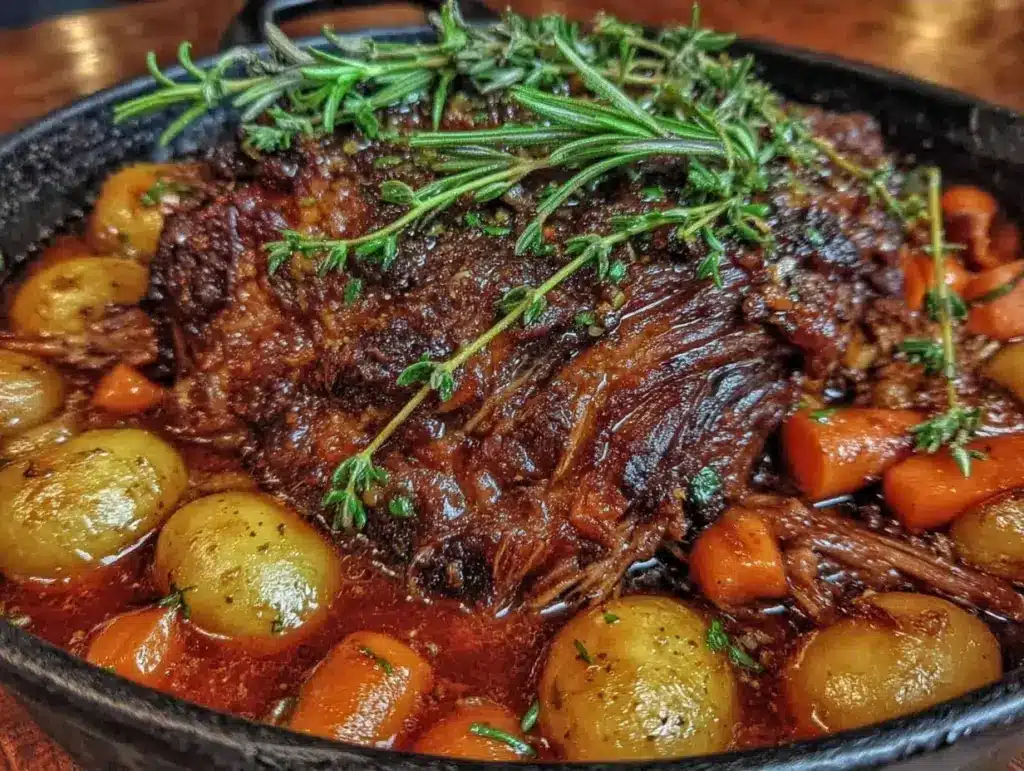 maple dijon braised pork shoulder - featured image