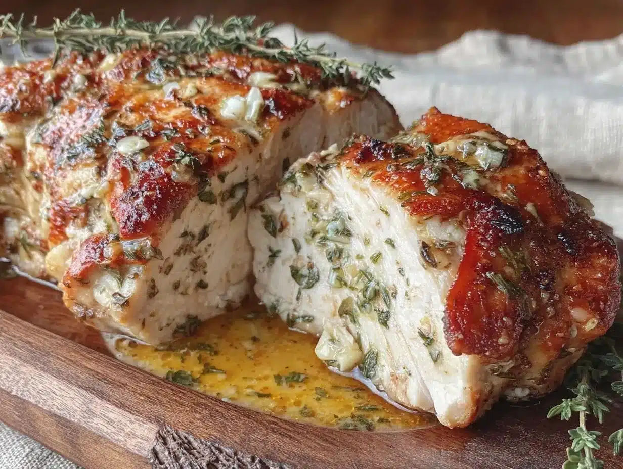 Never-Dry Baked Chicken Breast: Budget-Friendly Single-Serve Meal 4 Never-Dry Baked Chicken Breast with Garlic Herb Butter preparation steps
