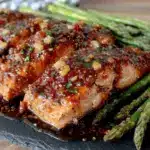 one pan honey garlic salmon - featured image