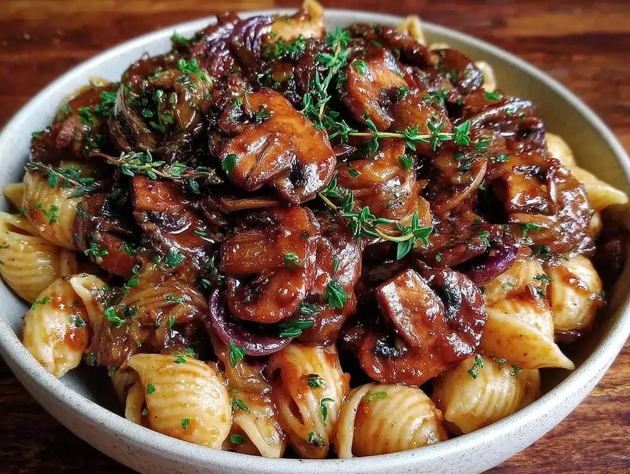 One-Pot Mushroom Marsala Pasta: My Grandmother’s Way 4 one-pot mushroom marsala pasta preparation steps