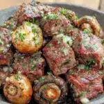 paleo garlic butter steak bites - featured image