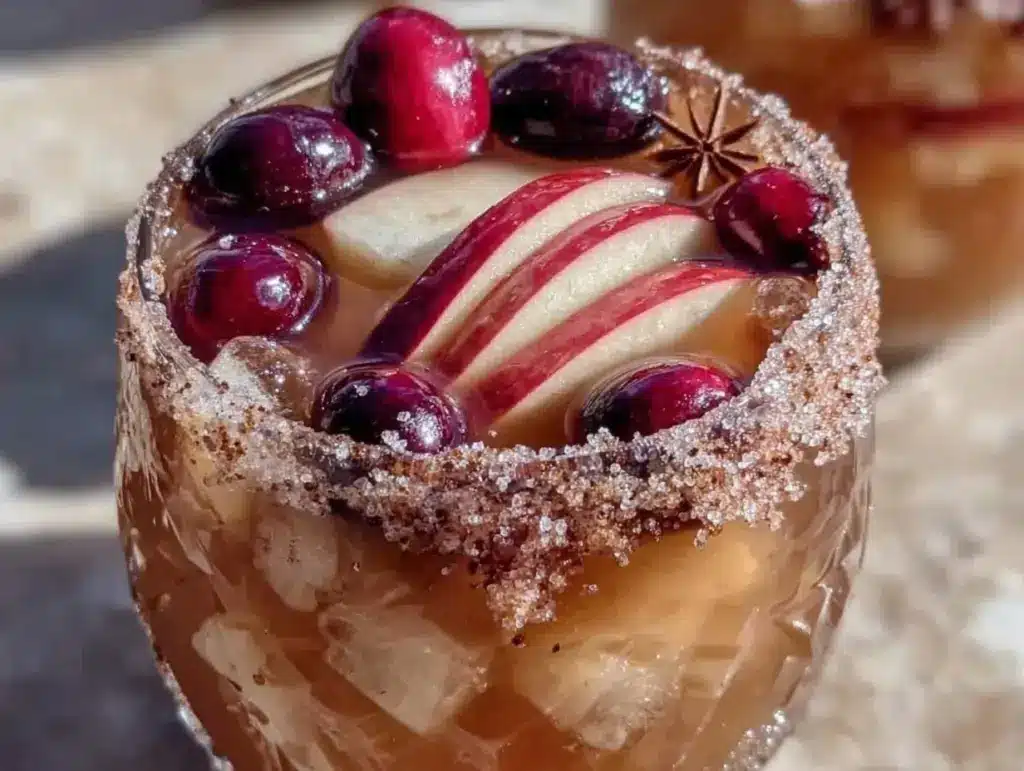 spiced fall apple cider sangria - featured image