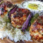 summer grilled chicken skewers - featured image